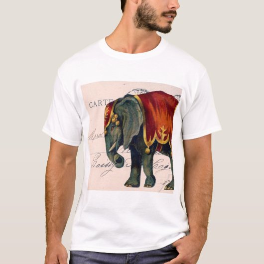 T-shirt Eléphant de cirque vintage (Devant)