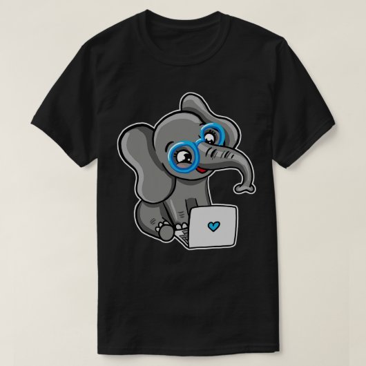 T-shirt Eléphant de codage (Design devant)