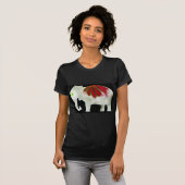 T-shirt Éléphant de flower power (Devant entier)