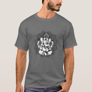 T-shirt Eléphant de Ganesha Mandala Lotus Yoga