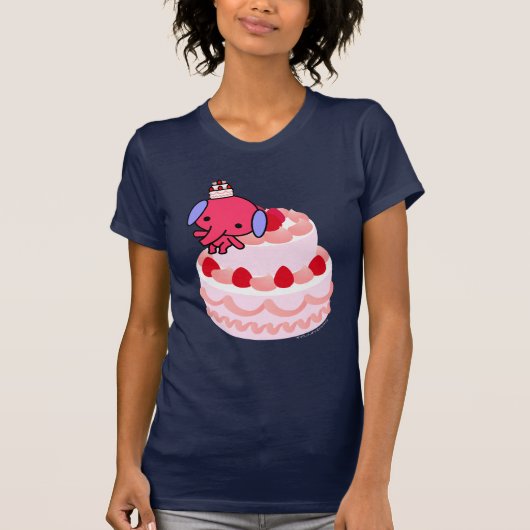 T-shirt - éléphant de gâteau - grand gâteau (Devant)