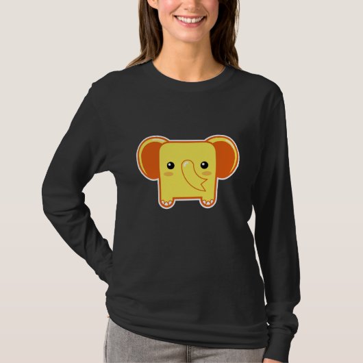 T-shirt Éléphant de Kawaii (Devant)