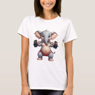 T-shirt Elephant de musculation bodybuilder éléphant gym