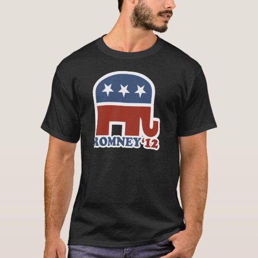 T-shirt Éléphant de républicain de Mitt Romney 2012 (Devant)