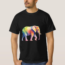 Éléphant de safari arc-en-ciel vibrant