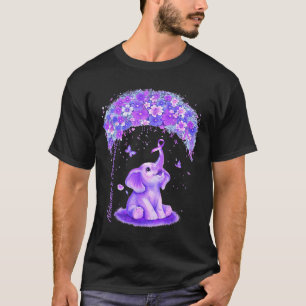 T-shirt Éléphant de sensibilisation à la maladie d'Alzheim