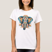 T-shirt Eléphant de style bohémien (Devant)