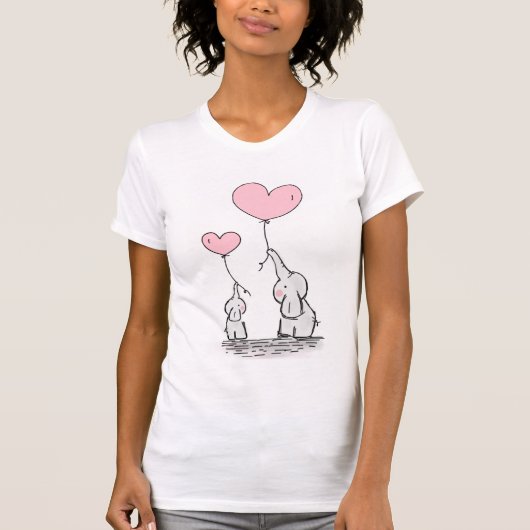 T-shirt Éléphant deux (Devant)