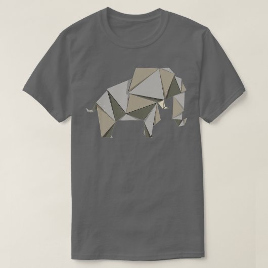 T-shirt Éléphant d'Origami (Design devant)