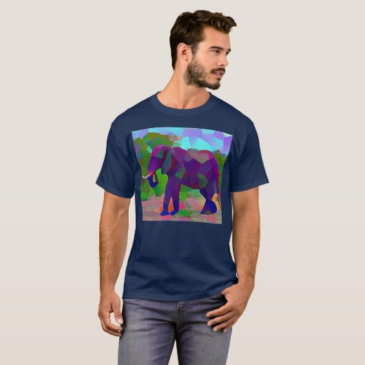 T-shirt Éléphant élégant (Devant entier)