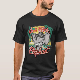 T-shirt Eléphant élégant et vibrations tropicales