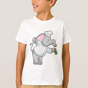 T-shirt Elephant en chef avec shaker de sel