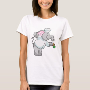 T-shirt Elephant en chef avec shaker de sel