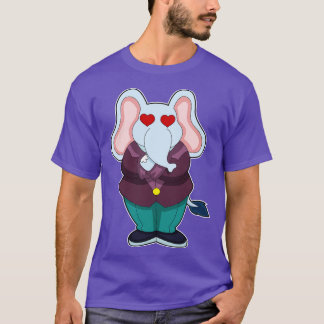 T-shirt Eléphant en forme de chambre avec costume