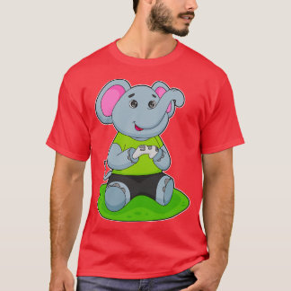 T-shirt Eléphant en Gamer