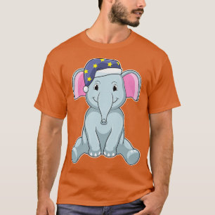 T-shirt Éléphant endormi avec bonnet de nuit