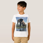T-shirt Eléphant et bébé (Devant entier)