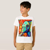T-shirt Eléphant excentrique (Devant entier)