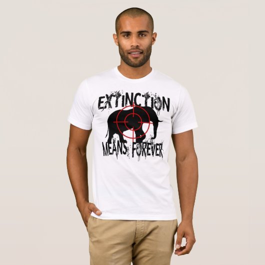 T-shirt Éléphant Extinction1 (Devant entier)