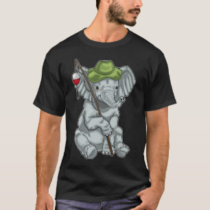 T-shirt Elephant Fisher Baguette de pêche
