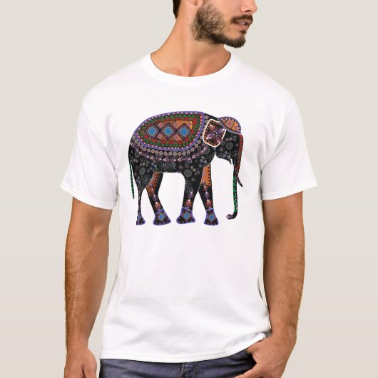 T-shirt Éléphant fleuri (Devant)