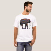 T-shirt Éléphant fleuri (Devant entier)