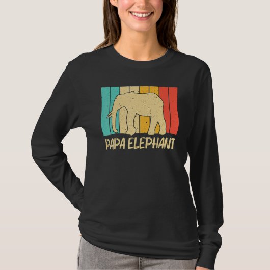 T-shirt Elephant For Men Dad Indian Elephant Mammoth Vinta (Devant)