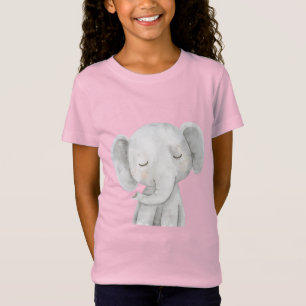 T-Shirt Éléphant Gris Mignon