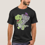 T-shirt Elephant Happy Halloween Mummy T-rex Elephant Hall (Devant)