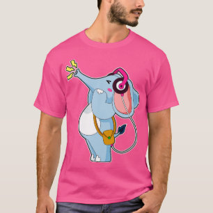 T-shirt Elephant Headphone Music 2