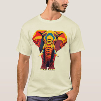 T-SHIRT elephant in beautiful African colors