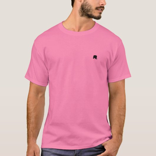T-shirt Éléphant inapperçu (éléphant dans le noir) (Devant)