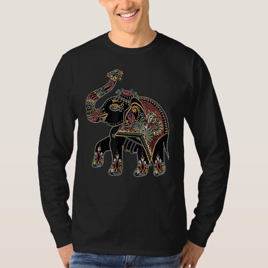 T-shirt Elephant Inde peint Eléphant (Devant)