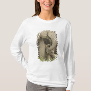 T-shirt Éléphant indien / asiatique et son petit, Corbett
