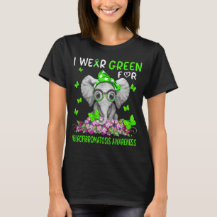 T-shirt Elephant Je Porte Vert Pour La Neurofibromatose