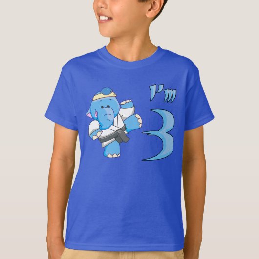 T-shirt Elephant Karate 3e anniversaire (Devant)