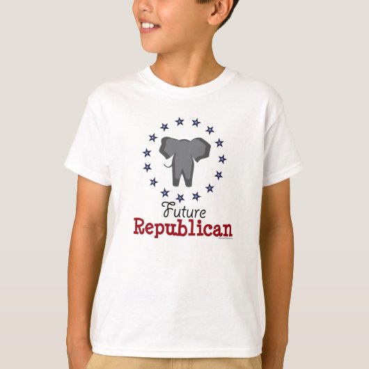 T-shirt Elephant Kids Ringer pour le futur républi (Devant)