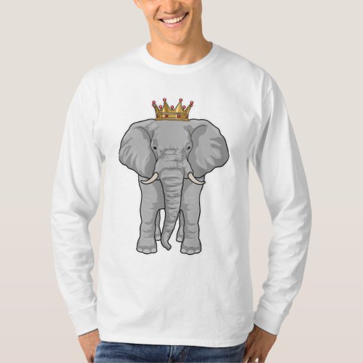T-shirt Elephant King Crown (Devant)