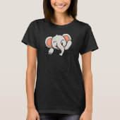 T-shirt Elephant Lovers Cute Funny Elephant In Cket (Devant)