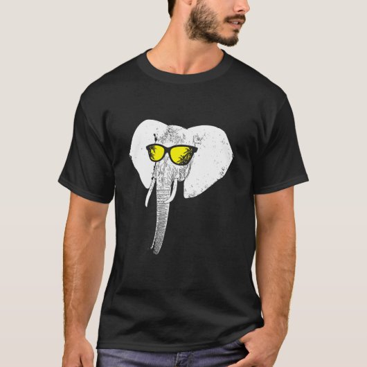 T-shirt Eléphant lunettes de soleil fête éléphant amour él (Devant)