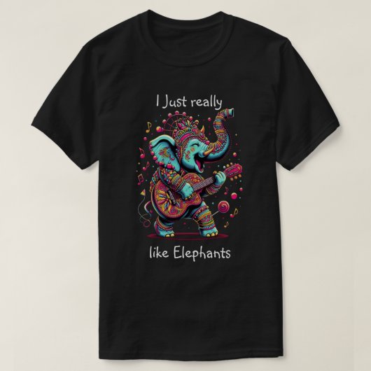 T-shirt Eléphant Majestueux Avec Des Designs Tribaux Vibra (Design devant)