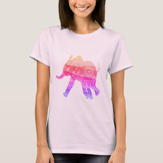 T-Shirt éléphant Mandala (Devant)