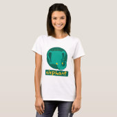 T-shirt éléphant mignon (Devant entier)