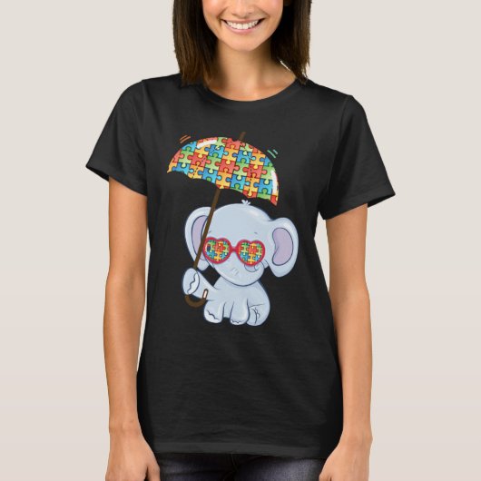 T-shirt Elephant Mom Autism Child Awareness Choose Kindnes (Devant)