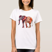 Eléphant multicolore coloré