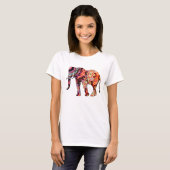 T-shirt Eléphant multicolore coloré (Devant entier)
