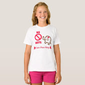 T-shirt Elephant No Nuts Peanut Allergy Cute (Devant entier)