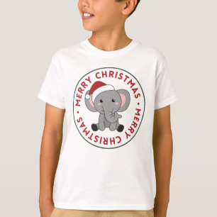 T-shirt Eléphant Noël Neige Hiver Animaux Eléphants
