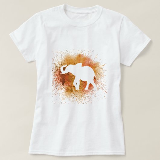 T-shirt Eléphant orange (Design devant)