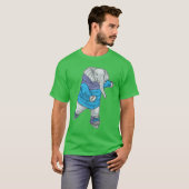 T-shirt Elephant Patinage sur glace Patins sur glace (Devant entier)